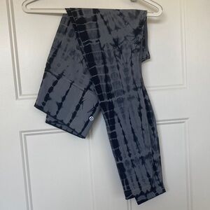 lululemon athletica Black and Gray Tie-Dye Pants